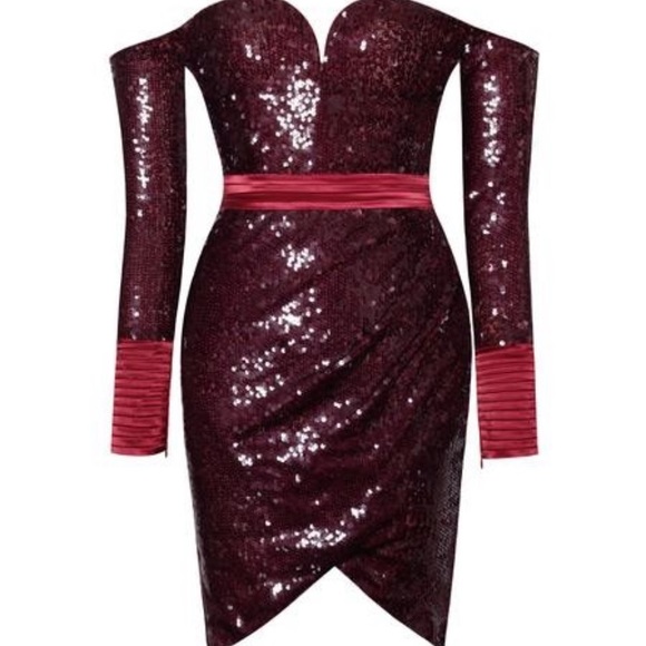 New with tags Miss circle Stunning sequin off the shoulder party dress xsmall - Picture 3 of 4